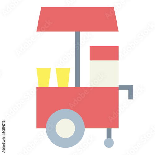 Popcorn Shop flat icon style