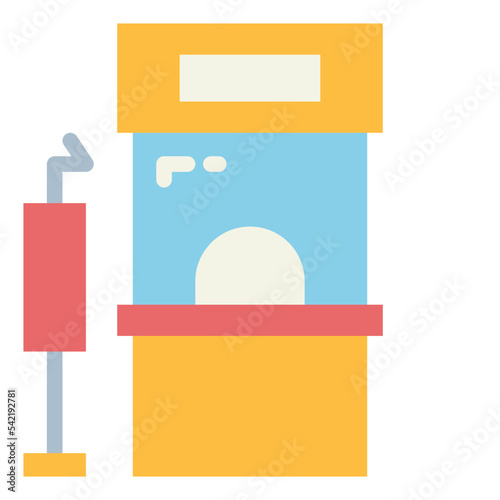 ticket office flat icon style