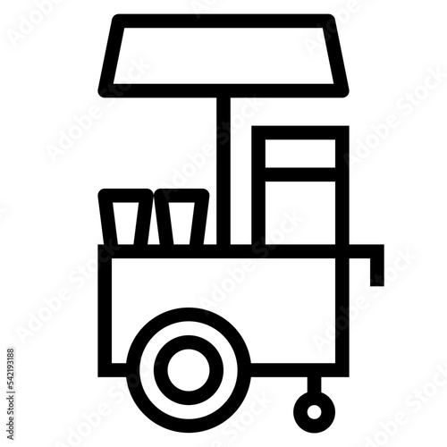 Popcorn Shop line icon style
