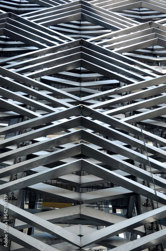 PUTRAJAYA, MALAYSIA -NOVEMBER 1, 2015: High rise building façade design made from stainless steel. 