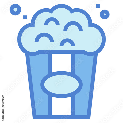 popcorn two tone icon style