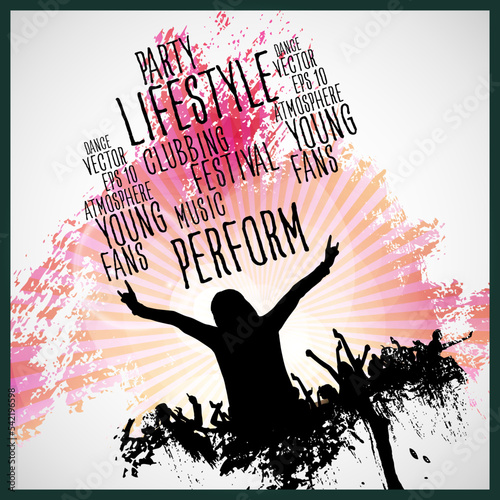 Nightlife and music festival concept. Illustration ready for banner or poster