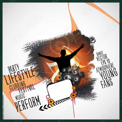 Nightlife and music festival concept. Illustration ready for banner or poster