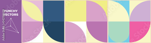 Patterns and abstract design. Punchy vector set concept. Colored flat graphic vector illustration isolated.