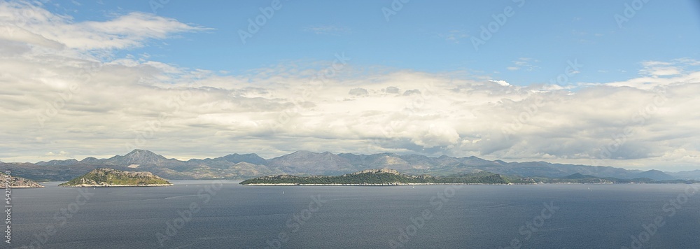 view of the Pelješac peninsula. Mljet croatia. Banner size