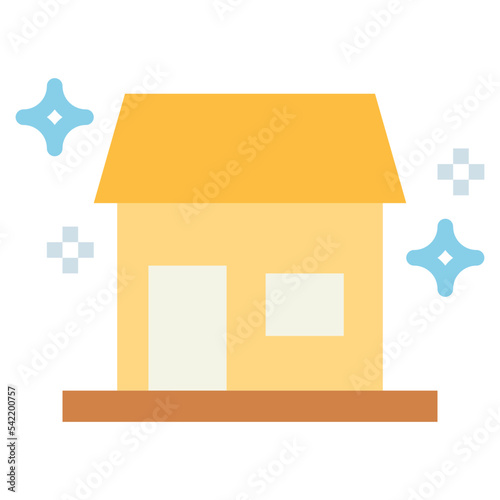 house Cleaning flat icon style