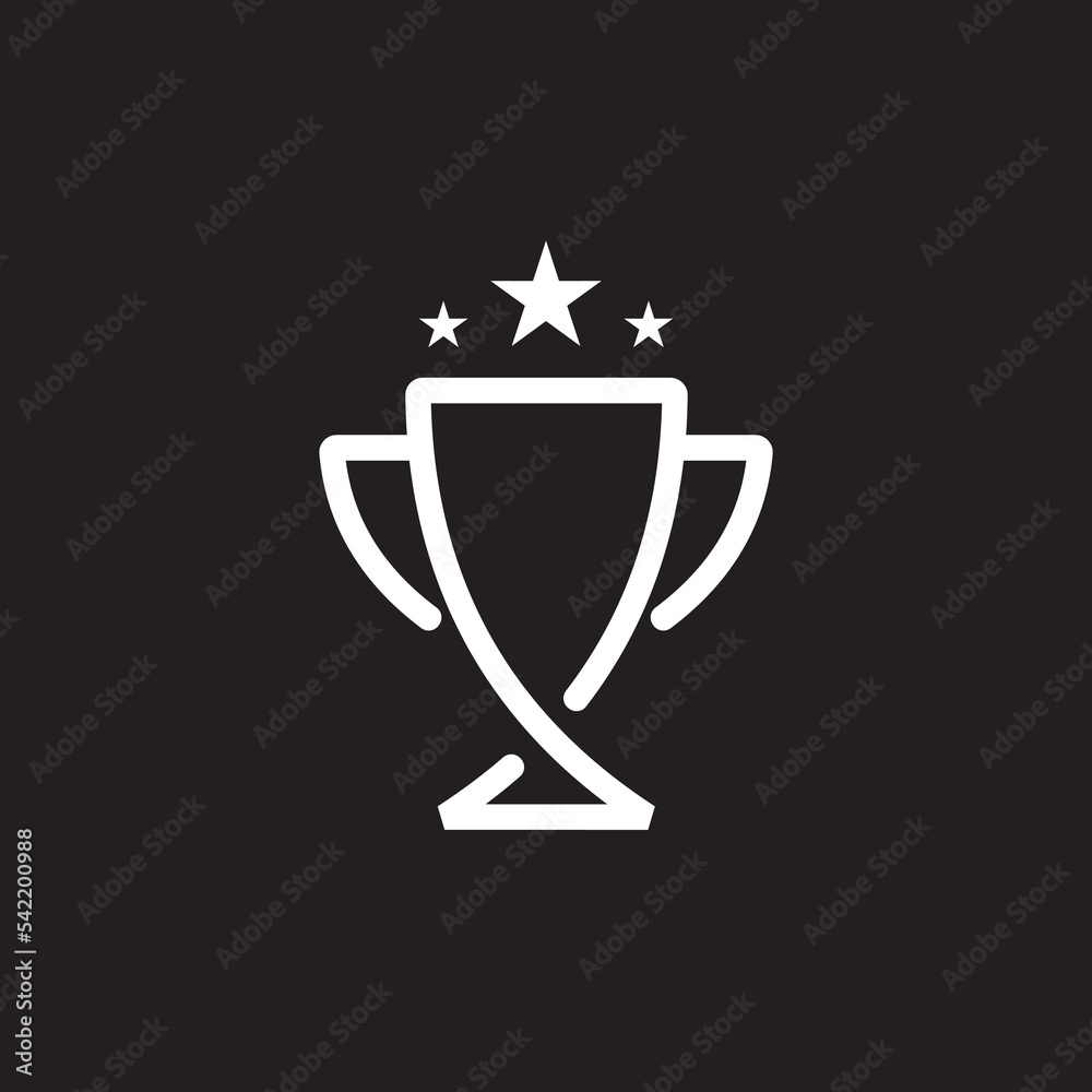 Stock illustration trophy icon design logo vector template illustration Stock illustration trophy icon design logo vector template illustration