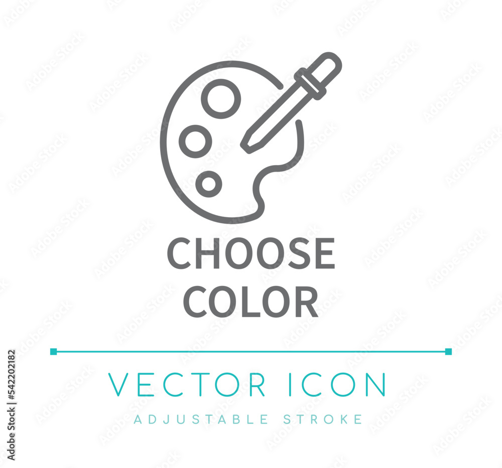 Choose Color Line Icon