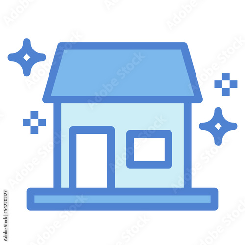 house Cleaning two tone icon style