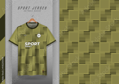 Fabric pattern design for sports t-shirts, soccer jerseys, running jerseys, jerseys, gym jerseys, army green.