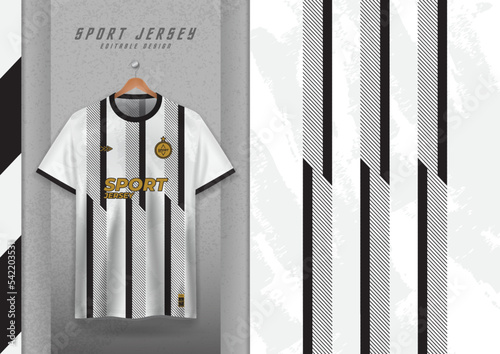 Fabric pattern design for sports t-shirts, soccer jerseys, running jerseys, jerseys, workout jerseys, black stripes.