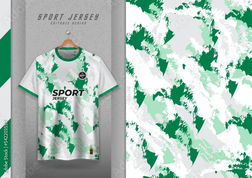 Fabric pattern design for sports t-shirts, soccer jerseys, running jerseys, jerseys, gym jerseys, green stripes.