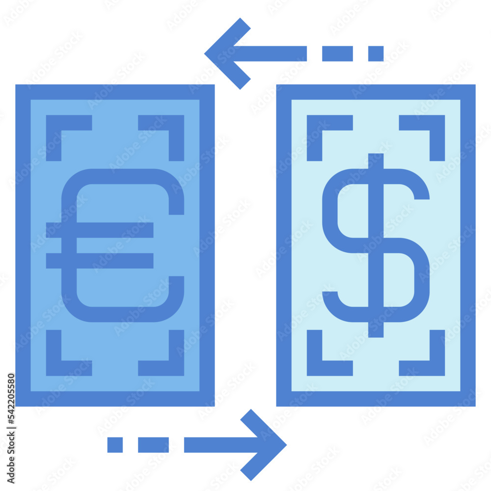 Obraz premium exchange two tone icon style