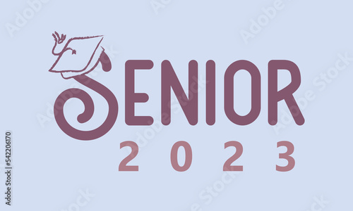 Senior 2023 Graduation quote retro typography sublimation SVG with blue sky background