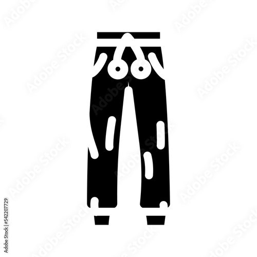 joggers pants clothes glyph icon vector. joggers pants clothes sign. isolated symbol illustration