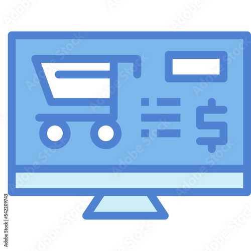 online shop two tone icon style