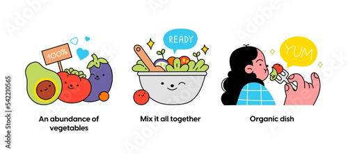 Eco friendly lifestyle and protecting the environment - set of business concept illustrations. Organic food. Visual stories collection
