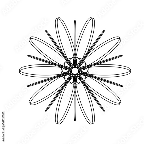 Template for laser cutting wall clock. Vector maket	
