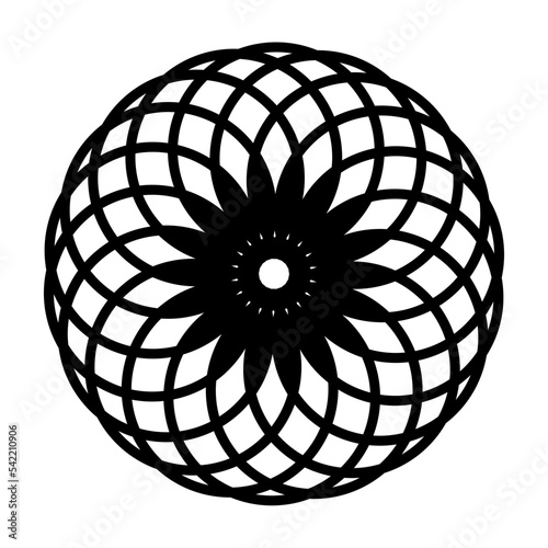 Template for laser cutting wall clock. Vector maket	
