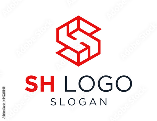 Logo design about SH letter on a white background. made using the CorelDraw application.