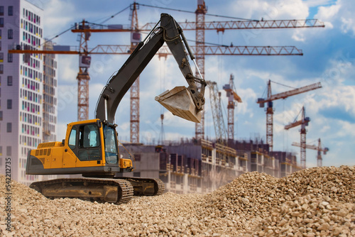 Excavator at construction s...