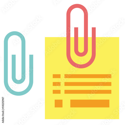 attachment flat icon style