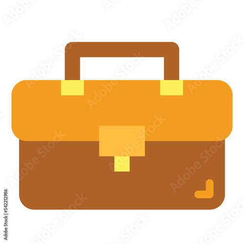 briefcase flat icon style