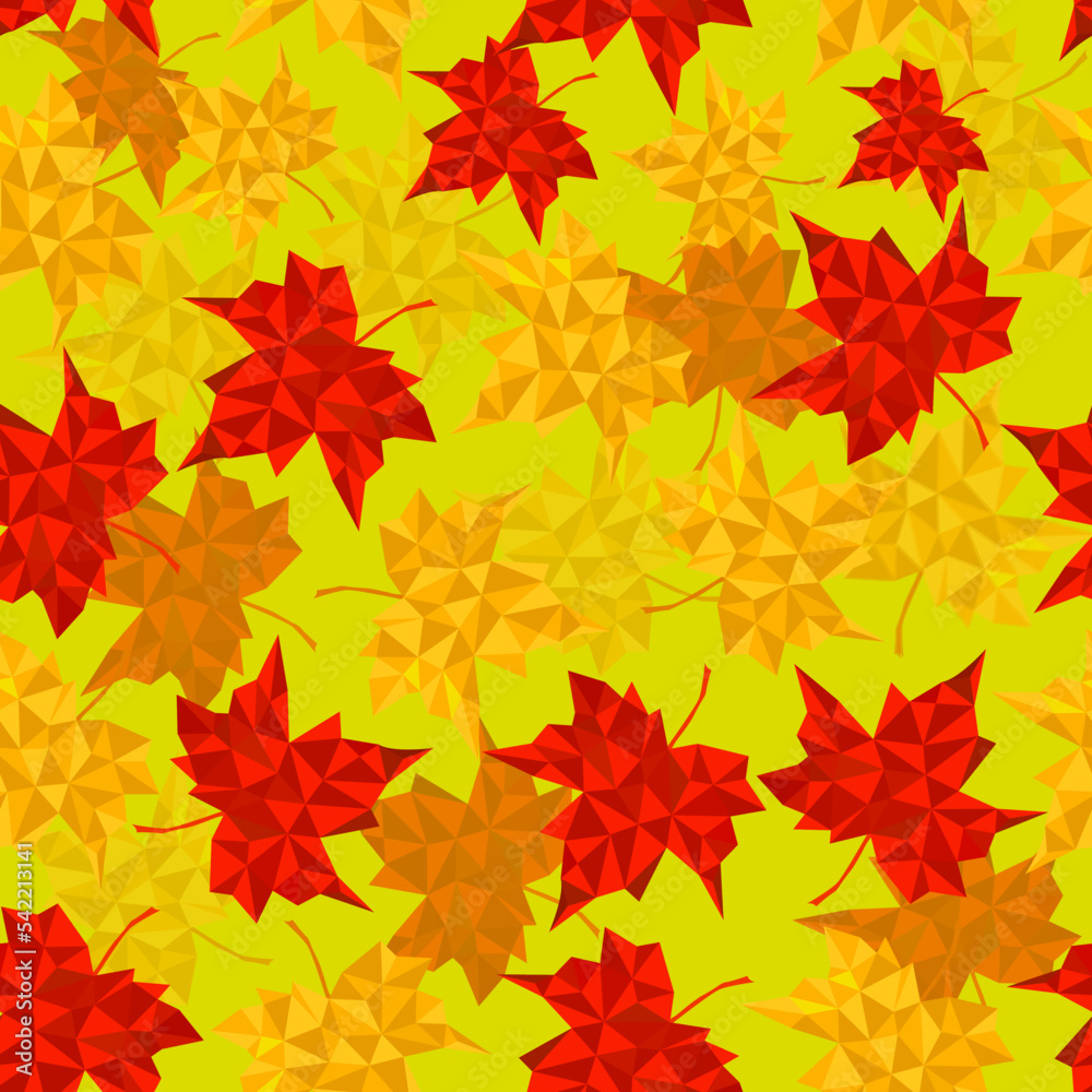 Autumn seamless background of maple leaves. Vector illustration Autumn seamless background of maple leaves. Vector illustration
