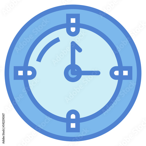 Free Download clock two tone icon style - GFXLoad