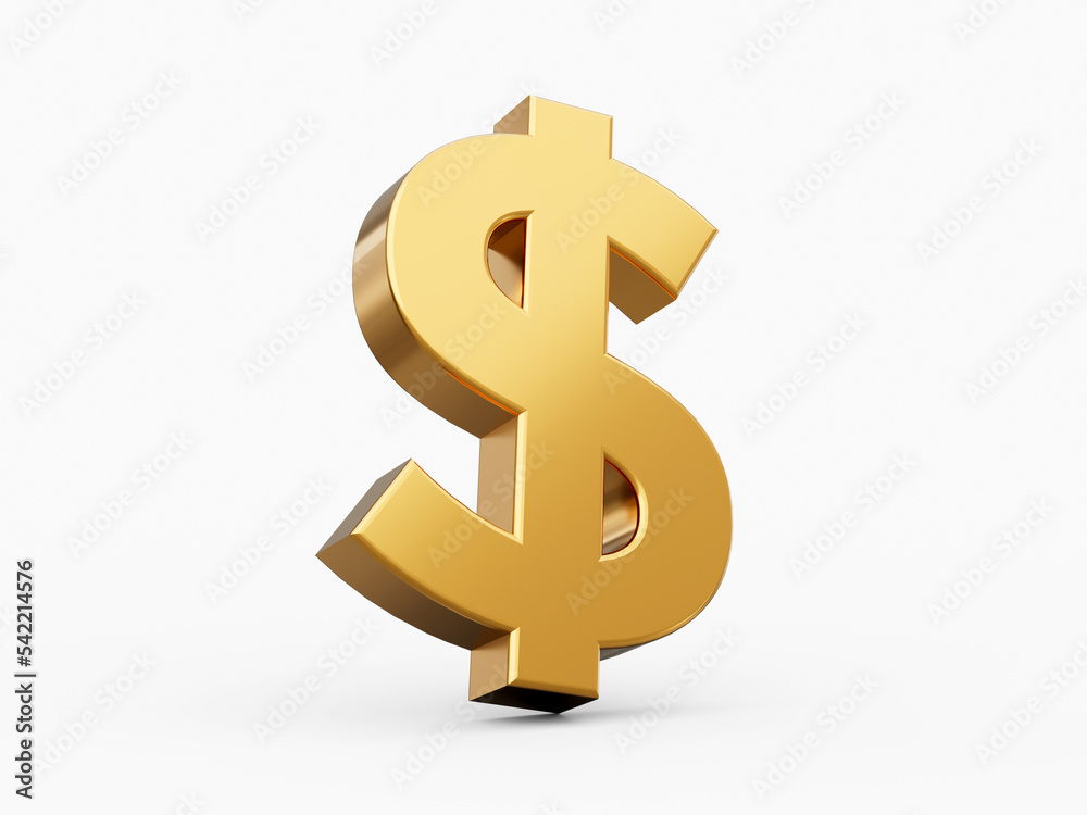 3d golden sign isolated on white background 3d illustration 3d golden sign isolated on white background 3d illustration