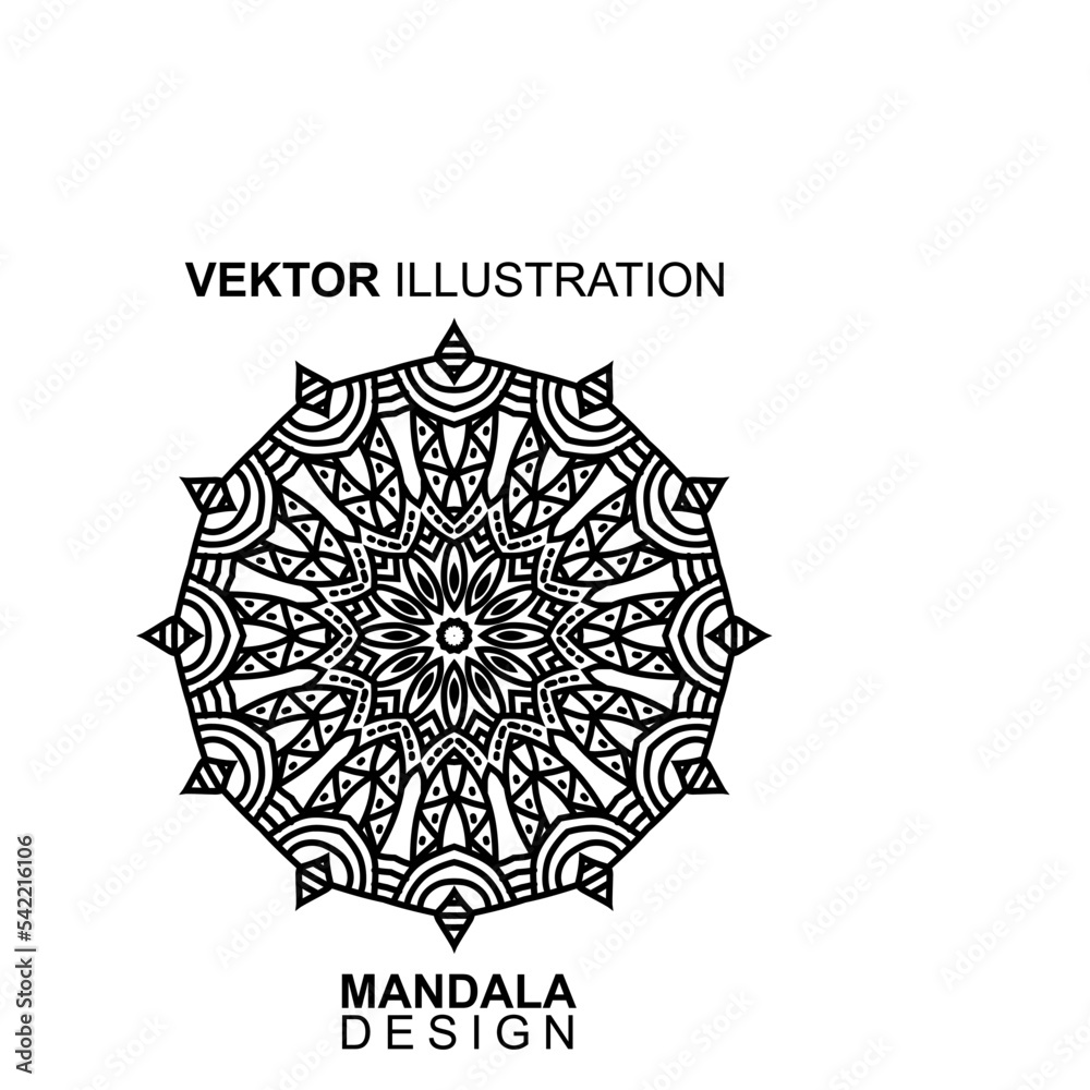 Abstract Mandala Pattern. Vector Illustration