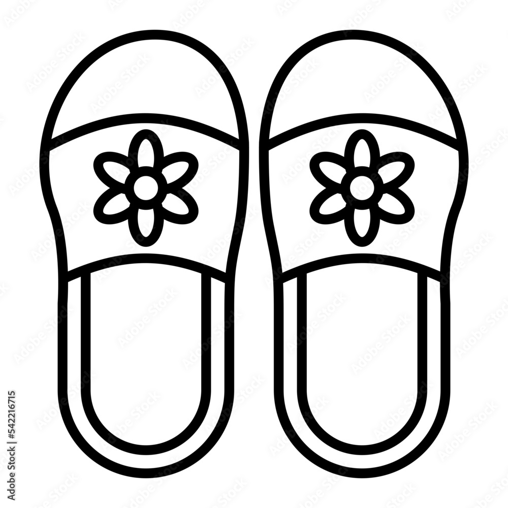 Slippers Line Icon