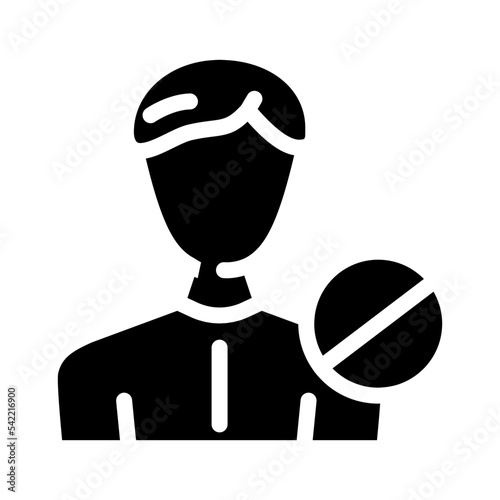 account blocked glyph icon vector. account blocked sign. isolated symbol illustration