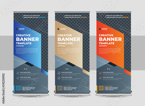 professional roll up stand banner template design template