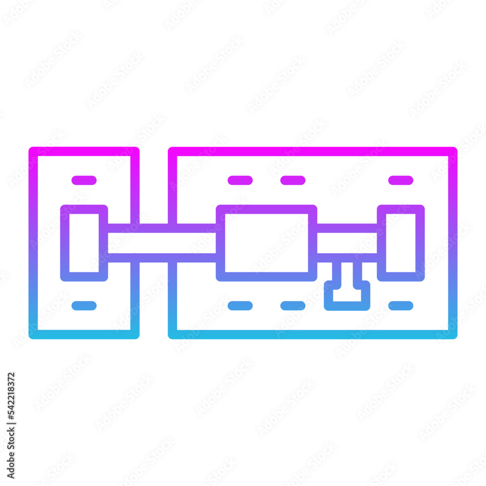 Latch Line Gradient Icon Latch Line Gradient Icon