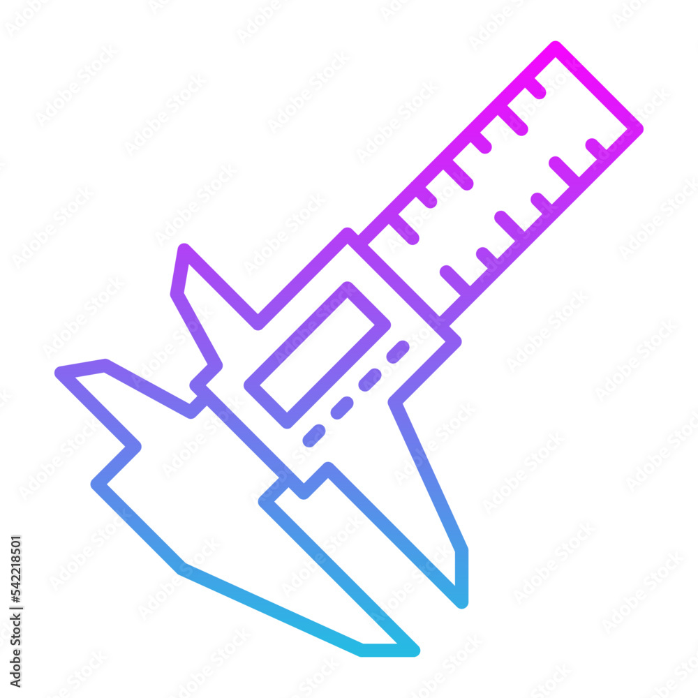 Caliper Line Gradient Icon Caliper Line Gradient Icon