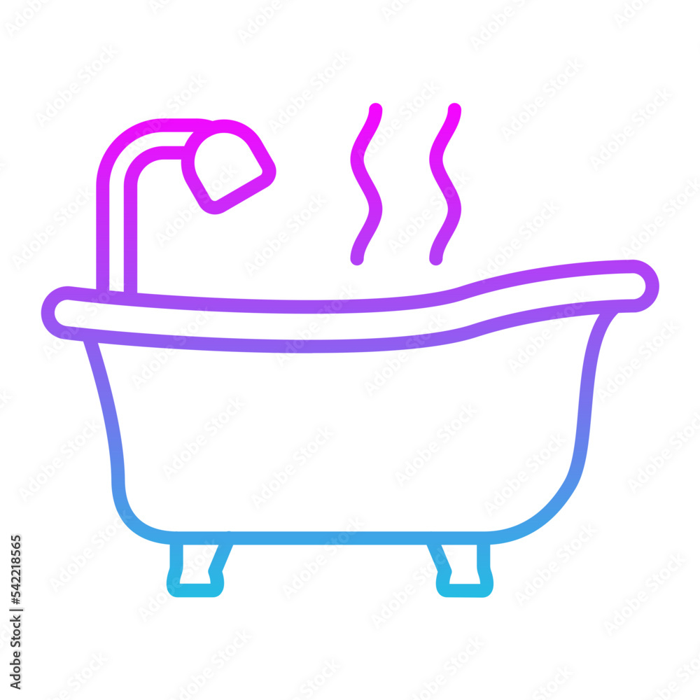 Hot Tub Line Gradient Icon Hot Tub Line Gradient Icon