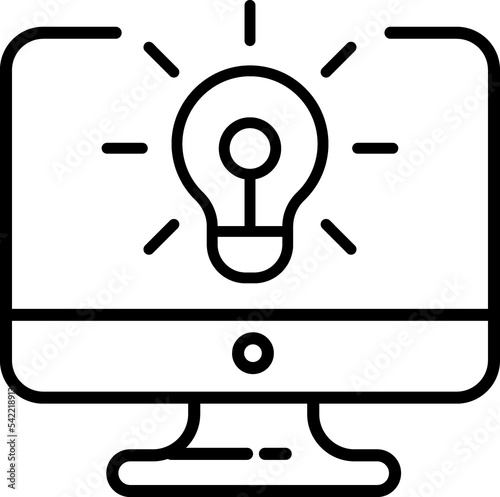 Idea line icon. Light bulb