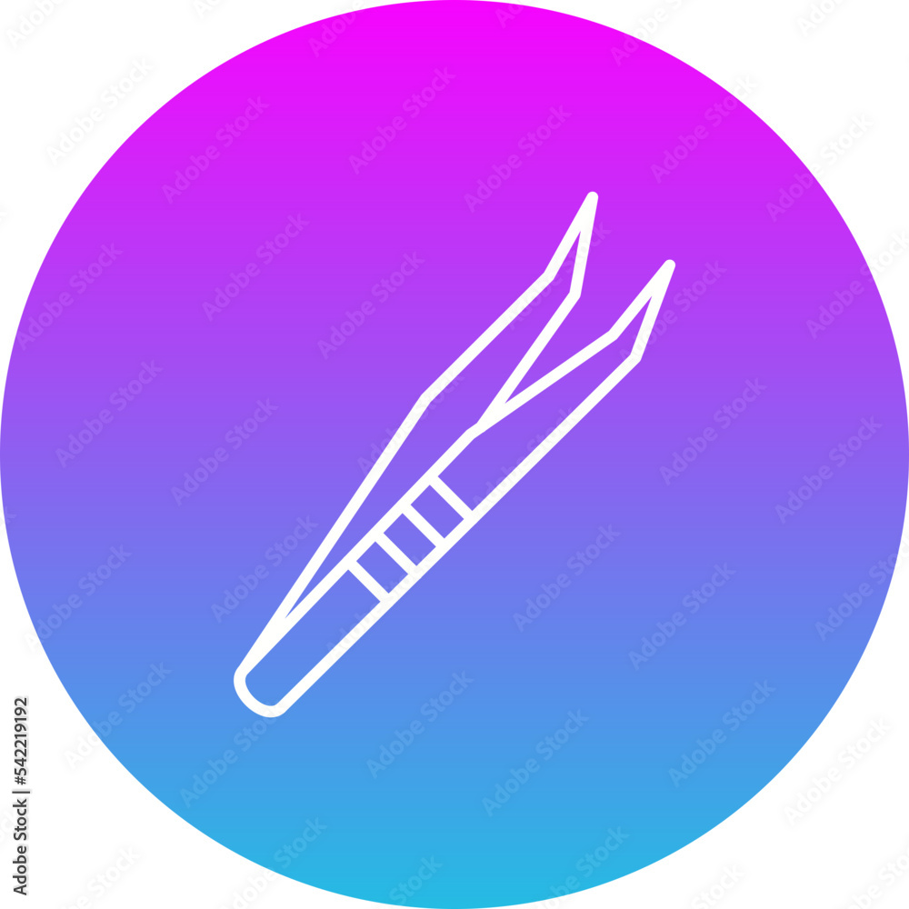 Tweezers Gradient Circle Line Inverted Icon Tweezers Gradient Circle Line Inverted Icon