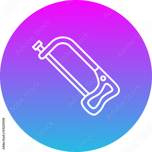 Handsaw Gradient Circle Line Inverted Icon