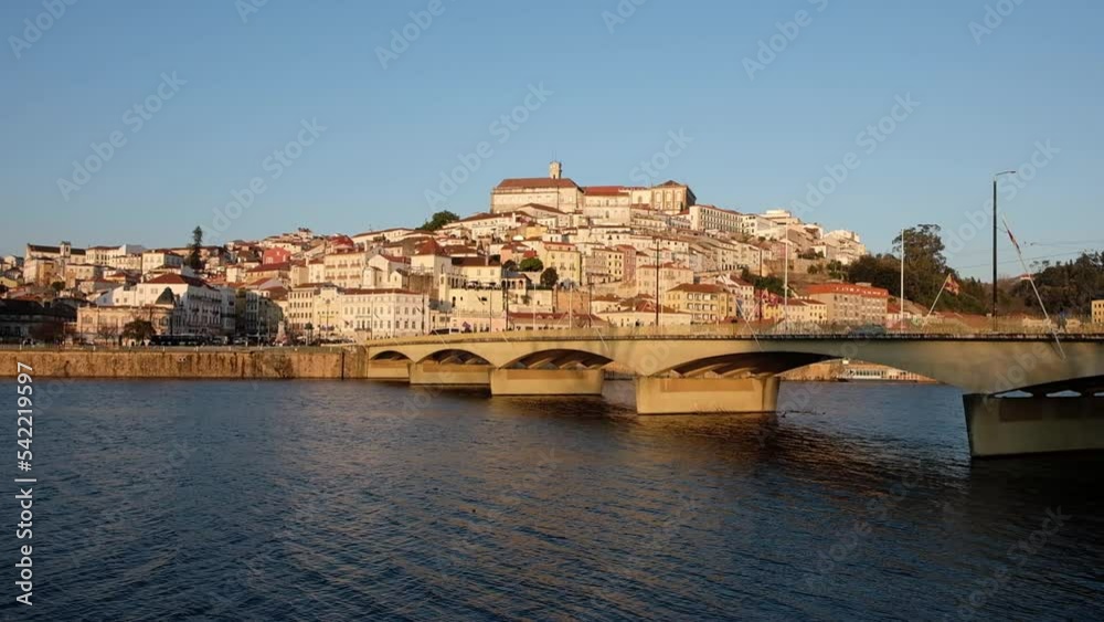 City of Coimbra in Portugal , The university on a hill with an old town by the river Cityscape. City of Coimbra in Portugal , The university on a hill with an old town by the river Cityscape.