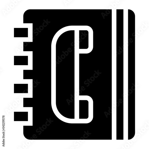 phonebook glyph icon style