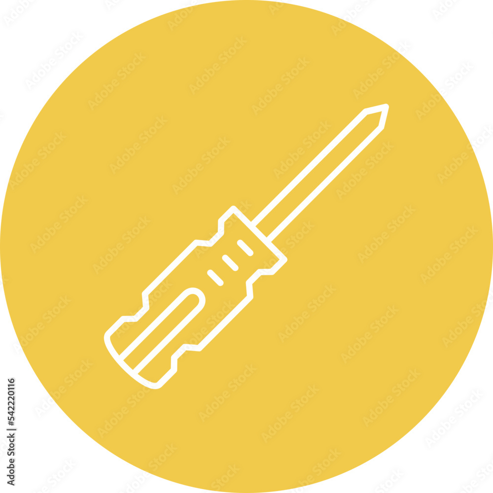 Screwdriver Multicolor Circle Line Inverted Icon Screwdriver Multicolor Circle Line Inverted Icon