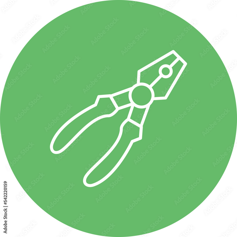 Plier Multicolor Circle Line Inverted Icon Plier Multicolor Circle Line Inverted Icon