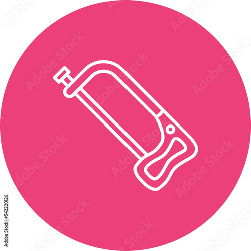 Handsaw Multicolor Circle Line Inverted Icon