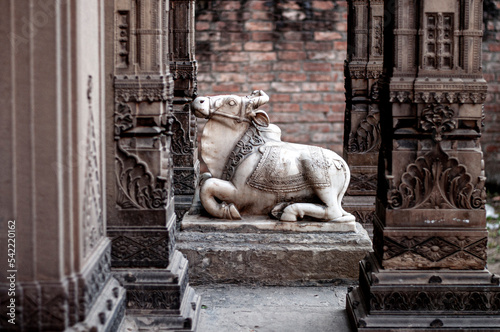 sculpture of Nandhi, Indian Diety photo