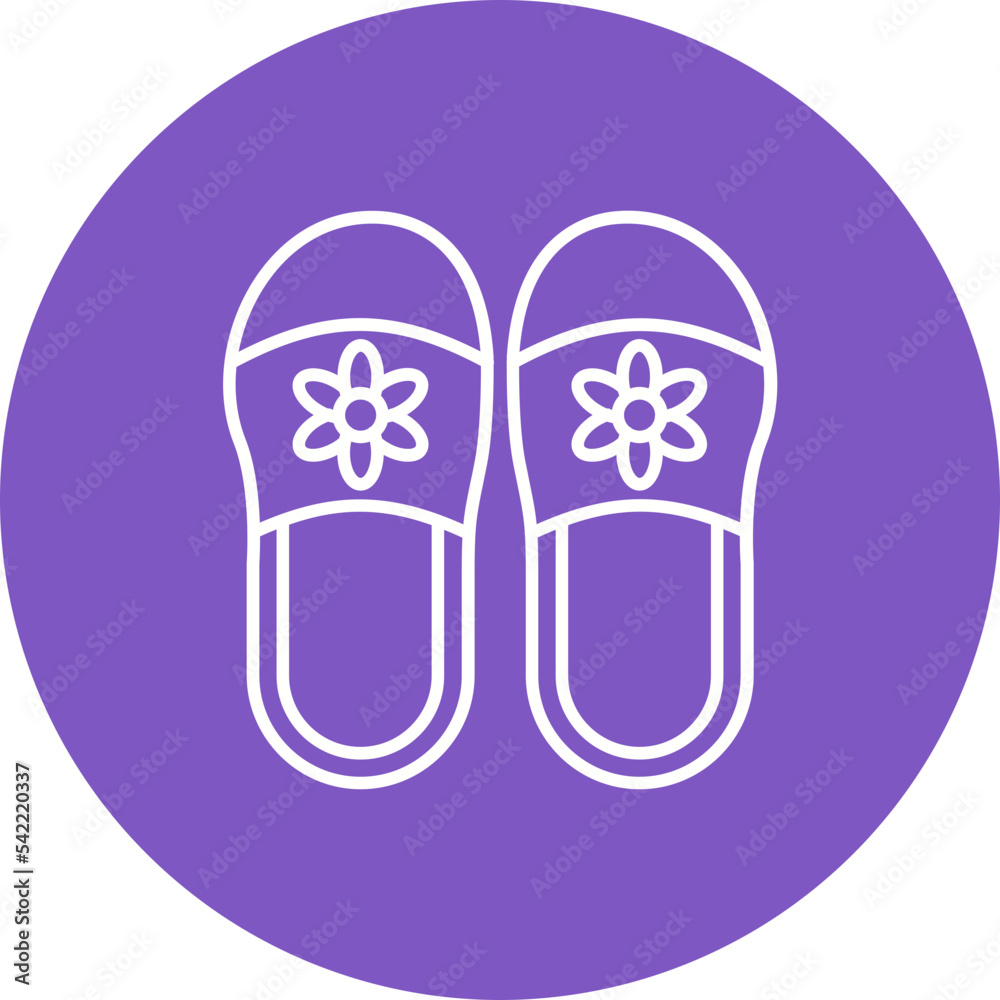 Slippers Multicolor Circle Line Inverted Icon Slippers Multicolor Circle Line Inverted Icon