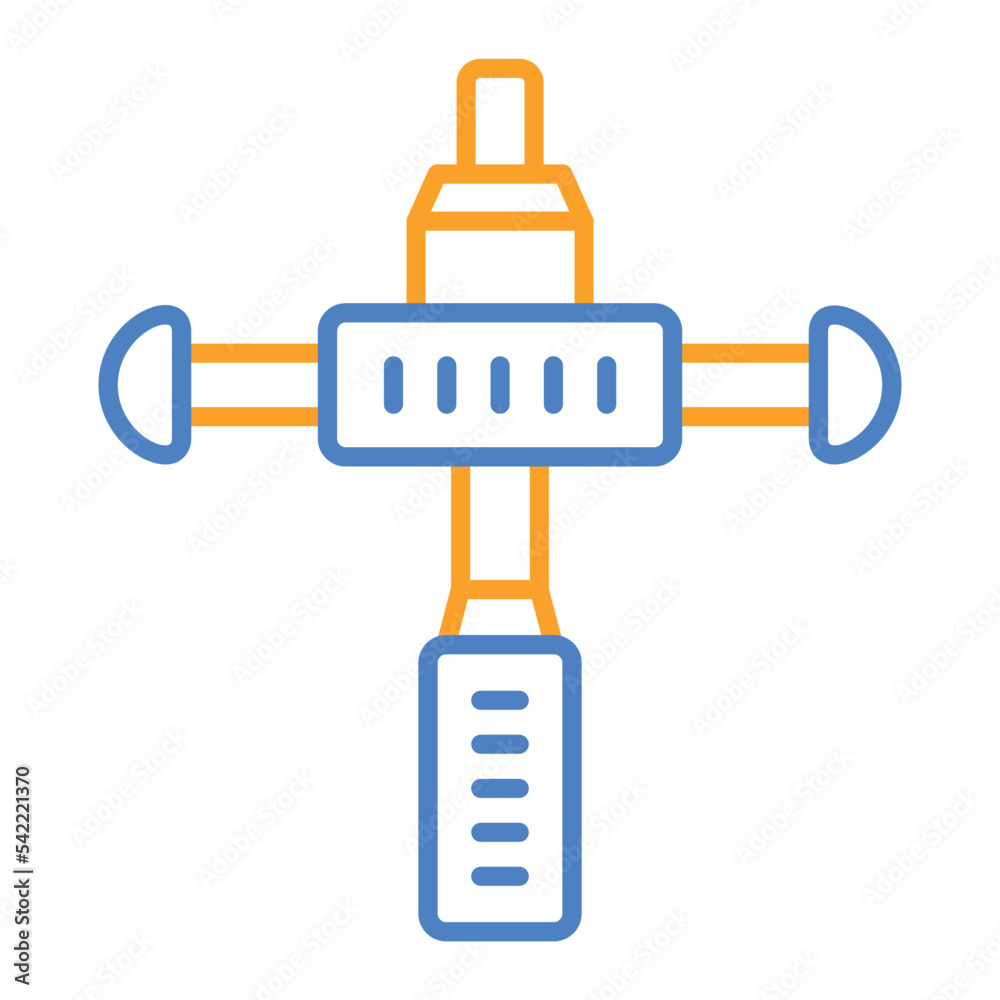 Obraz premium Disc Detainer Blue And Orange Line Icon