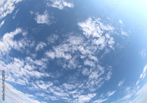 Fototapeta Naklejka Na Ścianę i Meble -  sky and clouds background photographed with fisheye lens