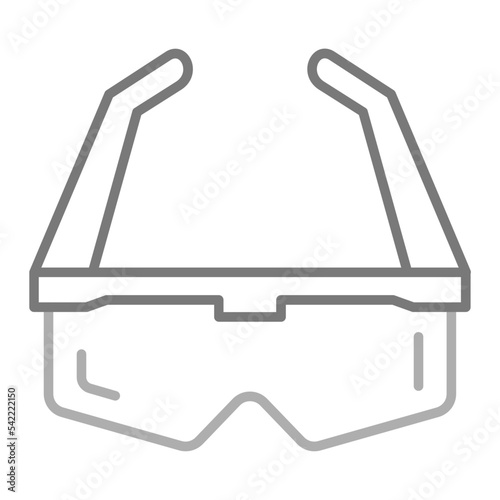 Safety Glasses Greyscale Line Icon